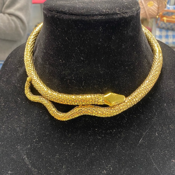 Aurelie Bidermann 18k Gold Plated Tao Collar Necklace - Picture 2 of 9